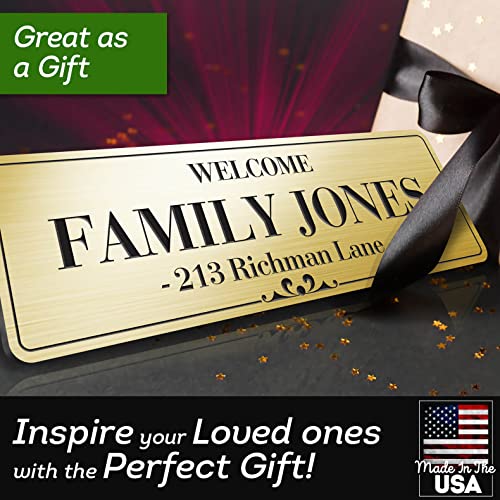 Name Plates for Doors, Custom Office Door Signs, Personalized Wall Plaques - 2.5x8 Inch, 18 Colors, (Prestige) Made in USA By My Sign Center