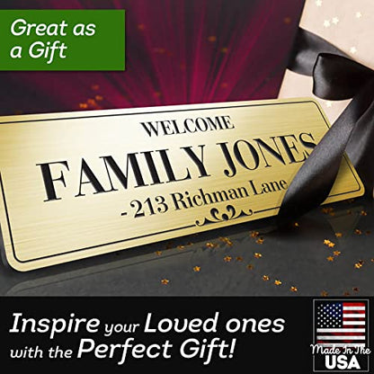 Name Plates for Doors, Custom Office Door Signs, Personalized Wall Plaques - 2.5x8 Inch, 18 Colors, (Prestige) Made in USA By My Sign Center