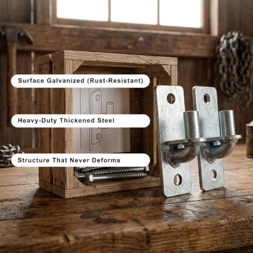 4 Pcs Wall Mount Gate Hinge, Farm Gate Hinges Chain Link Fence Gate Hinge - size: 4 Pack