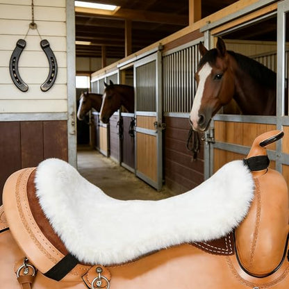 Saddle Cushion, Plush Saddle Cushion, Helps with Stability and Cushioning During Equestrian Riding