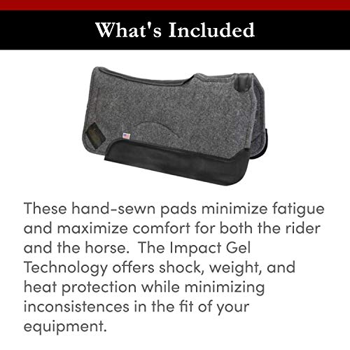 Contour Saddle Pad - color: Gray, size: 30 inches (with 1 inch pad)