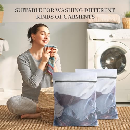 36 Pieces Mesh Laundry Bags Fine Mesh Wash Bags with Zipper Machine Washable Lingerie Bags for Washing Delicates Clothes Garment Underwear Blouse Hosiery Socks Travel, 16 x 20 Inches (Gray) - color: Gray, size: 16 x 20 inches