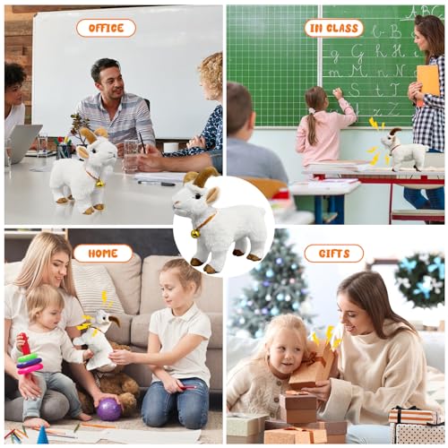 WYZOID Screaming Goat Toy, Screaming Goat Plush Toy, Makes Fun Screaming Goat Sounds, Features Goat Bell, Fun Gifts for Friends and Co-Workers