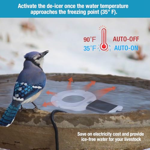 500W Chicken Waterer Heater, Cast Aluminum Utility De-Icer - size: 500-Watt