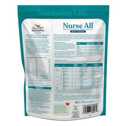 Manna Pro Nurse All Multi-Species Milk Replacer, 3.5 lb Bag - size: 3.5 Pound (Pack of 1)