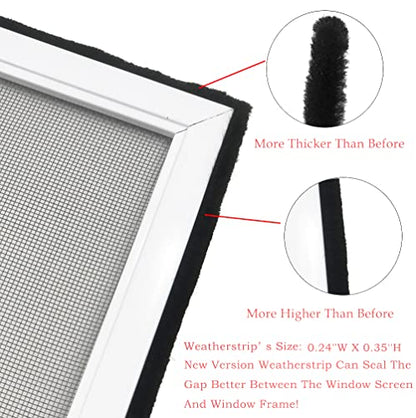 FLYZZZ Expandable Window Screen Large Adjustable Window Screens 19.8''H X 28-52‘’W 5 Pack Replacement Window Screen for Window - color: 5 Packs, size: 19.68 Inches High By 28-52 Inches Wide