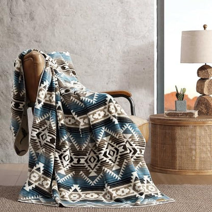 Wrangler - Blanket, Polyester, Medium Weight, Year-Round Comfort - color: Jericho Turquoise, size: 50" x 70"