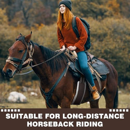 Brown English Girth for Horses Sizes 44-52 Inch Fleece Padded Dressage Girth for English Saddle, Horse Competitions Riding, Double Elastic and Stainless Steel Buckles - size: 52 Inch
