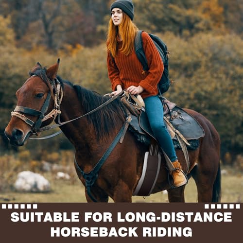 Brown English Girth for Horses Sizes 44-52 Inch Fleece Padded Dressage Girth for English Saddle, Horse Competitions Riding, Double Elastic and Stainless Steel Buckles - size: 50 Inch