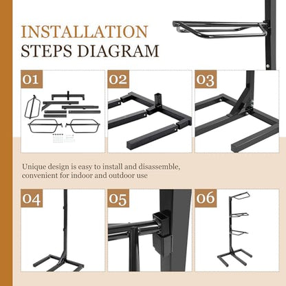 3 Tier Saddle Rack Heavy-Duty Saddle Stand for English and Western