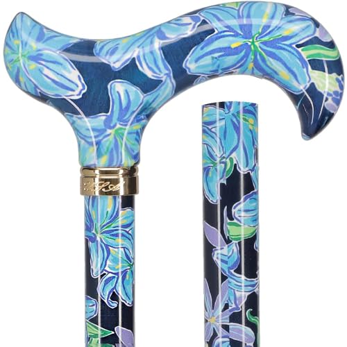 Royal RC Canes Walking Sticks for Men and Women - Stylish Designer Fashionable Adjustable Derby Canes - Lightweight Aluminum Cool Walking Sticks with HD Patterns - color: Dark Blue (Multicolor)