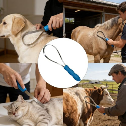 Deshedding Tool Grooming Brush for Horse Dog Cat(Single Loop) - color: Single Loop