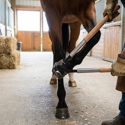 Heavy-Duty Hoof Trimmer – 34" Total Length with 29" Wooden Handle & 5" Cutting Head | Chrome Vanadium Steel for Horses, Cattle, Goats & Livestock