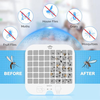 20 PCS Flying Insect Refills for Indoor Fly Light Trap, Indoor Fly Trap Plug-in Insect Trap Replacement Mosquito Sticky Glue Boards (White) - color: White