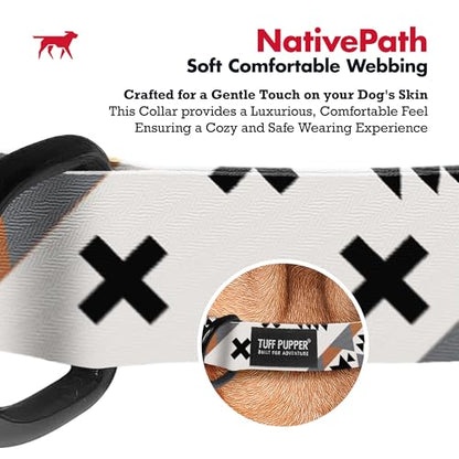 Tuff Pupper Premium Adjustable Dog Collar for Small Boy & Girl Dogs, Stylish Pattern Collars Designed in USA, Quick Release Buckle, NativePath Print, Small (0.7 Inch Wide x 8-12 Inch Neck) - color: NativePath, size: Small