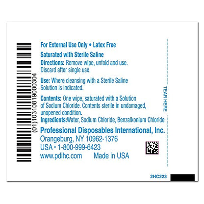 Hygea Saline Wipe 4 x 6" C22370, 1 Pack 24 Wipes