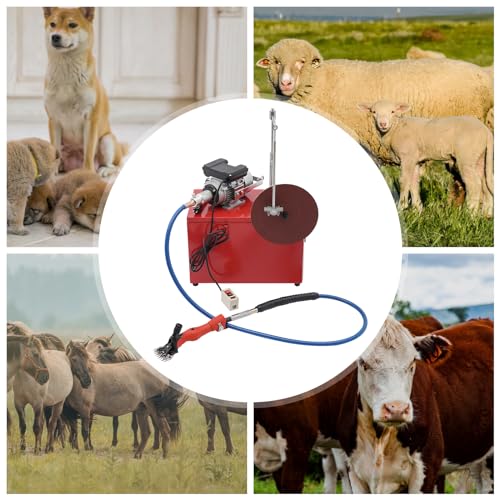 Electric Sheep Shears and Sharpener, 550W 360° Rotate Heavy Duty Sheep Goats Clipper Machine Electric Sheep Clipper Wool Shear Shearing Machine Professional Knife Sharpener Blade Grinding Machine - style: 550W Shear & Sharpener
