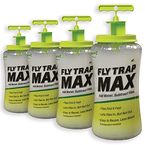 RESCUE! Fly Trap Max – Extra Large Reusable Outdoor Fly Trap - 4 Traps - size: 4 Traps