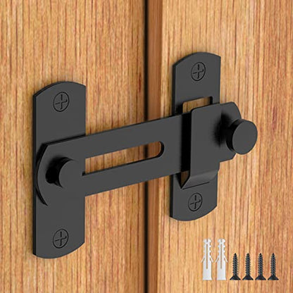 L'aimefois 180 Degree Flip Sliding Barn Door Lock for Privacy - color: black 1