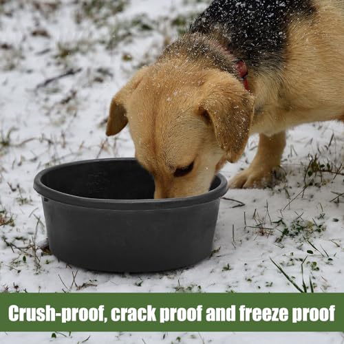 Sadnyy 8 Pcs 4 Quart/ 1 Gallon Rubber Feeder Pan Horse Feed Bucket - size: 4 Quart/ 1 Gallon