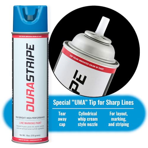 Inverted Utility Marking Spray Paint 18oz (Handicap Blue) - color: Handicap Blue