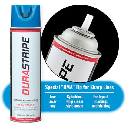 Inverted Utility Marking Spray Paint 18oz (Handicap Blue) - color: Handicap Blue
