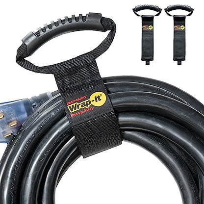 Easy-Carry Wrap-It Storage Straps - 22" (2-Pack) - color: Black, size: 22" (2 Pack)