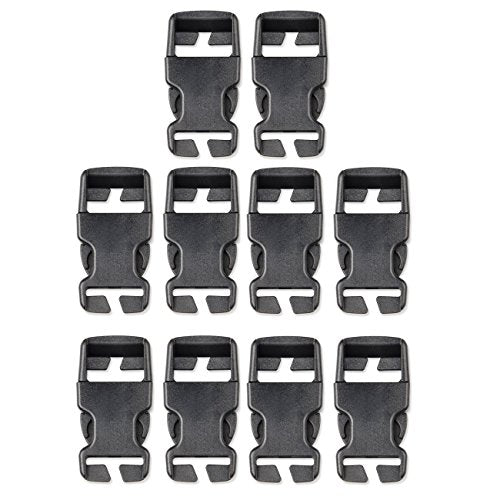 DYZD Plastic Buckle Repair Kit Quick Release Buckles No Sewing Required for Backpack Bag (10pcs Black,25 mm) - color: 10pcs Black