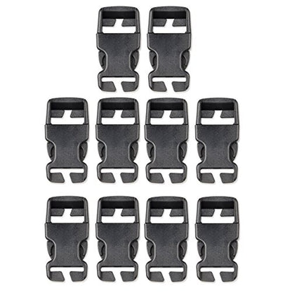 DYZD Plastic Buckle Repair Kit Quick Release Buckles No Sewing Required for Backpack Bag (10pcs Black,25 mm) - color: 10pcs Black