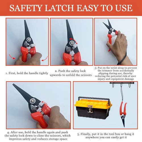 Goat Hoof Trimmers,Professional Hoof Care Trimming Shears Nail Clippers for Sheep,Goats,Alpaca,Lamb,Horse,Pig Hooves Multi-Purpose Pruning Versatile Steel Trimmer for Twig and Floral Scissor Tool