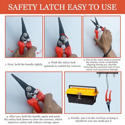 Goat Hoof Trimmers,Professional Hoof Care Trimming Shears Nail Clippers for Sheep,Goats,Alpaca,Lamb,Horse,Pig Hooves Multi-Purpose Pruning Versatile Steel Trimmer for Twig and Floral Scissor Tool