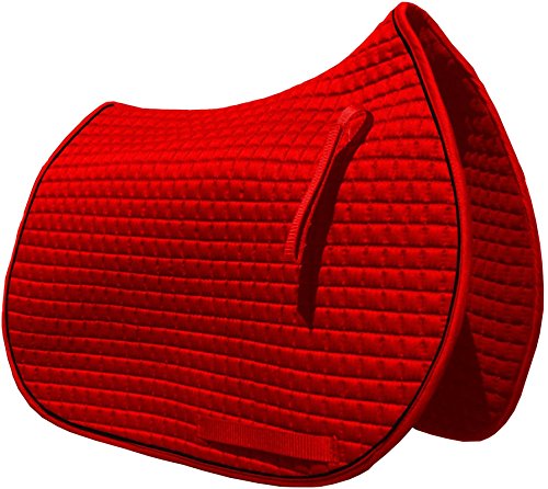 All-Purpose English Saddle Pads (Red w/Black Trim)