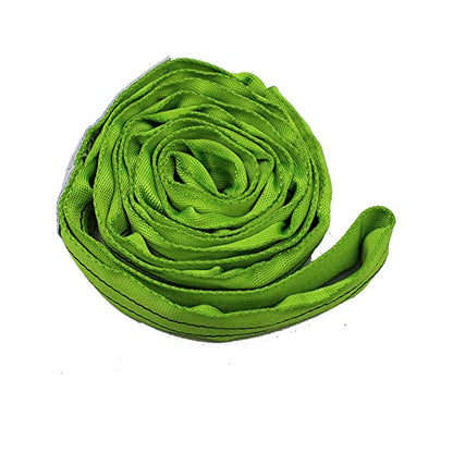 Green Polyester Endless Round Sling Heavy Duty Poly Lifting Sling 5300lbs Vertical Capacity, 6 Feet Length - size: 1 Pack