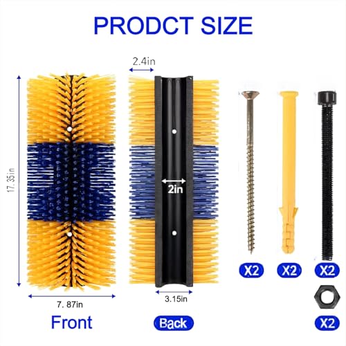 Livestock Scratching Brush Goat Donkey Cow Horse Cattle Itch Scratcher Post - color: Yellow