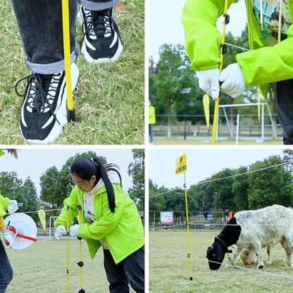 45 inch Fiberglass Electric Fence Posts,Electric Fence Stakes,Yellow 20 pcs - color: 45 INCH, size: 20 pcs
