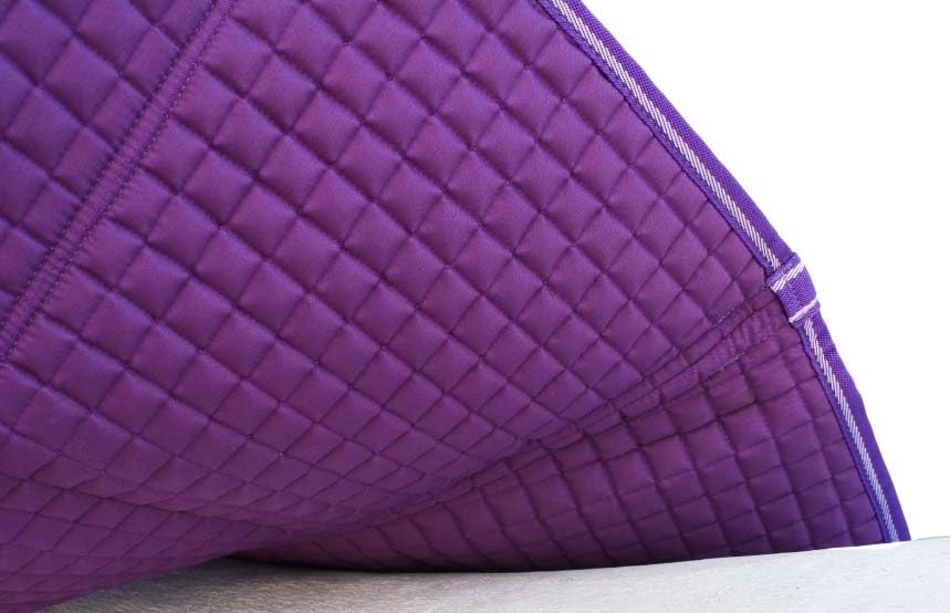 Horse Quilted English All-Purpose Saddle Pad Purple w/ Pockets 7285
