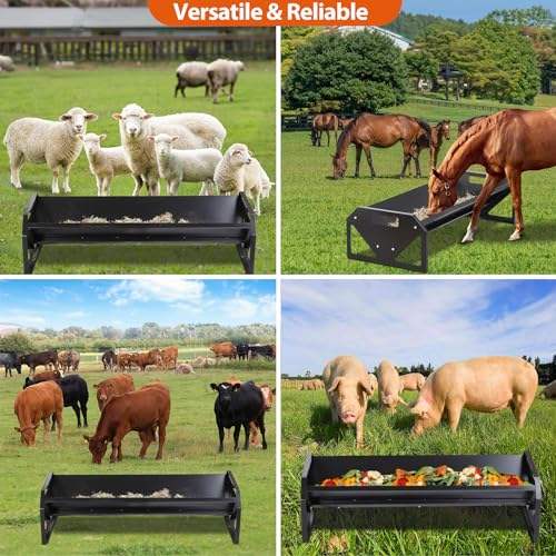 Pasture Feeder 44.2" Long, Livestock Feeder for Farms