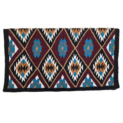 Tahoe Tack Burgundy Navajo Collection New Zealand Wool 34" X 36" Western Saddle Blanket