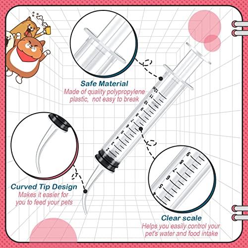 12 Pieces 12 ml Baby Birds Hand Feeding Syringes, Parrots Syringe Feeder