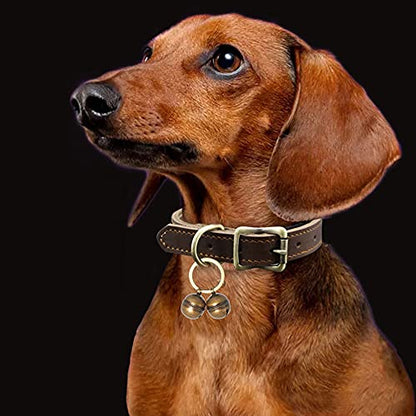 Copper Bells for Dog Collars with Snap Clips - Dog Bells to Go Outside,Made of Pure Copper for Dogs/Cat - Clear Sound & No Rust - Know Where Your Pet - color: D-ring(Fits All Dogs)