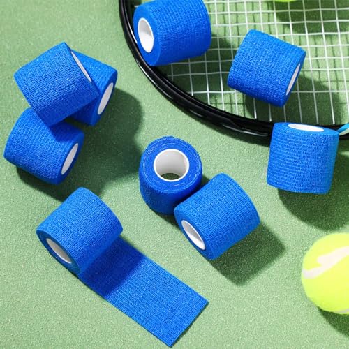 Treela 48 Pack Self Adhesive Wrap Bandage, Blue, 2 Inches x 5 Yards - color: Blue, size: 2 Inch X 5 Yards