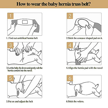 Umbilical Hernia Belt Baby Belly Button Band Infant Belly Wrap Truss Abdominal Binder for Children Kids Support Adjustable Navel Belly Band Newborn Umbilical Cord 15-20 inch