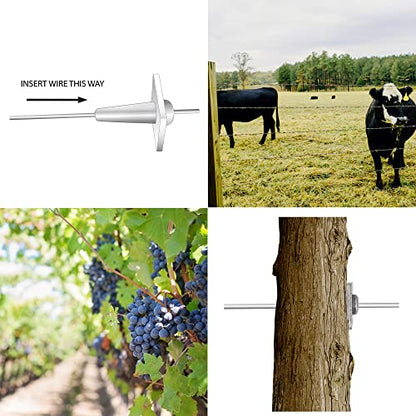 Mabeeze Anchor Vise 8-11 Gauge Wire Tightener, 10 Pack | One-way grip for grape trellis, vineyard, arbor, and fence wire tensioning - size: 8-11 gauge
