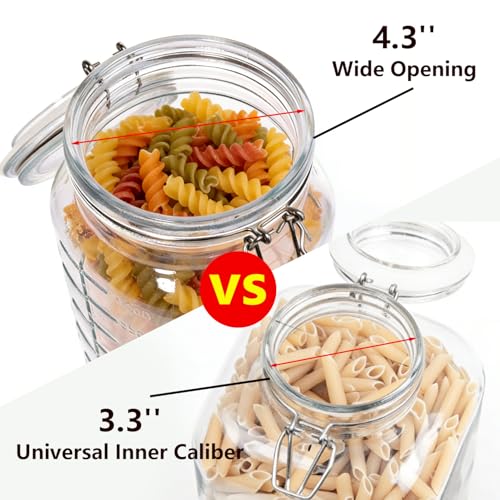 eleganttime 1 Gallon Mason Jars Wide Mouth 2 Pack,128 oz Large Glass Jar with Airtight Lid,Big Pickle Jar for Food Storage,Canning,Pickling, Fermentation and Preservation - color: 2pcs-1 Gallon