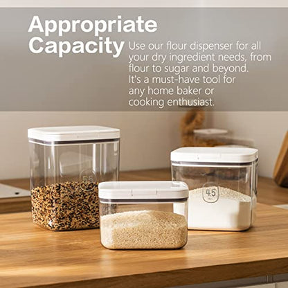 Flour Storage Container - 2.8L Keep Your Flour Fresh and Conveniently Accessible | 2.8L/2.8 Qt Capacity, Rice & Cereal & Pet & Laundry Pod Bin, Kitchen Bathroom Pet Food Pantry - color: 2.8 L