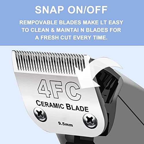5PACK Dog Grooming Clipper Replacement Blades Compatible with Andis Clipper - color: #10+5fc+7fc+3fc+4fc