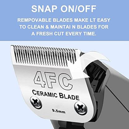 5PACK Dog Grooming Clipper Replacement Blades Compatible with Andis Clipper - color: #10+5fc+7fc+3fc+4fc