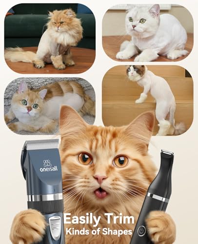 oneisall Cat Clippers and Paw Trimmer 3 in 1 Cat Grooming Kit