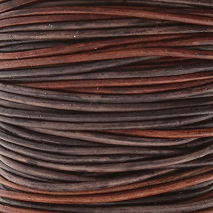The Beadsmith Leather Cord – Gypsy Dyed Sippa – 1mm Spool – 25 Yards/22.86 Meters – Indian Leather Thong Ideal for Braiding, Beading, Necklaces, Fine Lacing, Hair Accessories & DIY Jewelry Making - size: 1mm, style: Gypsy Dyed Sippa – 25 Yards