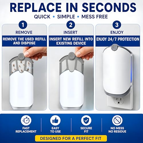 Evola 12 Pack Flying Insect Trap Refills - Compatible with Flying Insect Trap M364, M364A & MAX Bases - Fruit Fly, Gnat, Bug & Mosquito Catcher Replacement Cartridges - style: 12 Refill Cartridges